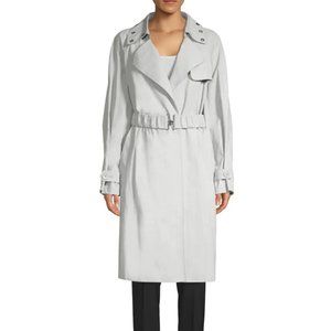 Donna Karan Grey Embellished Trench Coat